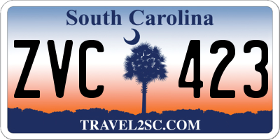 SC license plate ZVC423