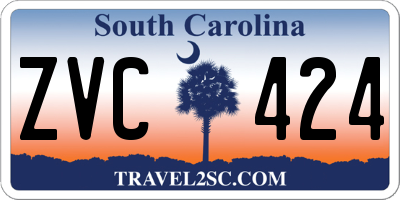 SC license plate ZVC424