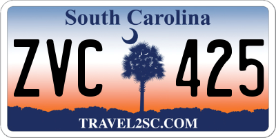 SC license plate ZVC425