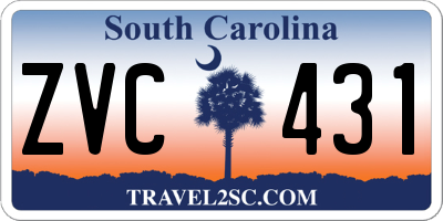 SC license plate ZVC431