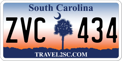 SC license plate ZVC434