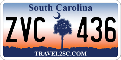SC license plate ZVC436