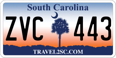 SC license plate ZVC443
