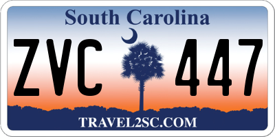 SC license plate ZVC447