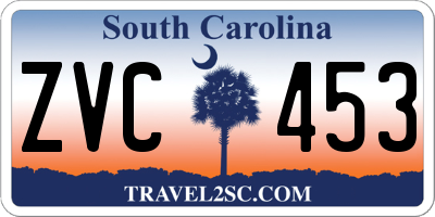 SC license plate ZVC453