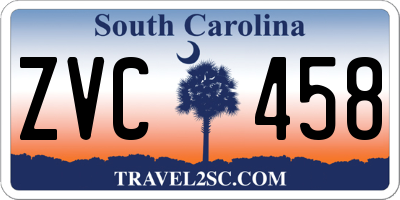 SC license plate ZVC458