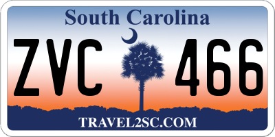 SC license plate ZVC466