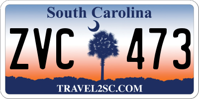 SC license plate ZVC473