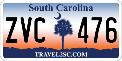 SC license plate ZVC476