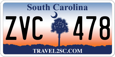 SC license plate ZVC478