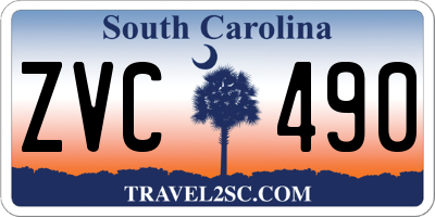 SC license plate ZVC490