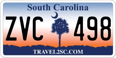 SC license plate ZVC498