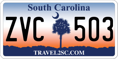 SC license plate ZVC503