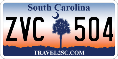 SC license plate ZVC504