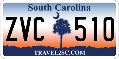 SC license plate ZVC510