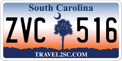 SC license plate ZVC516