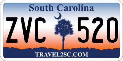 SC license plate ZVC520