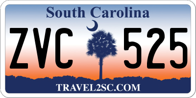 SC license plate ZVC525