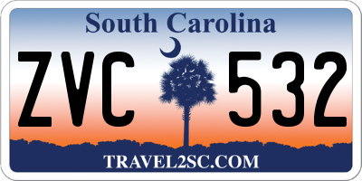 SC license plate ZVC532