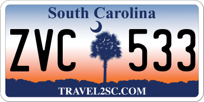 SC license plate ZVC533