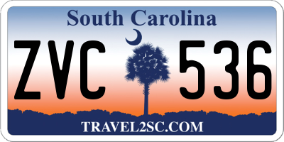 SC license plate ZVC536