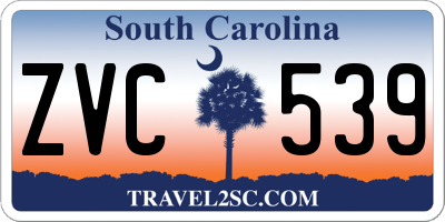 SC license plate ZVC539