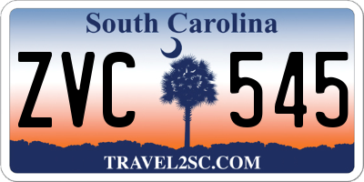SC license plate ZVC545