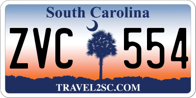 SC license plate ZVC554