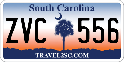 SC license plate ZVC556
