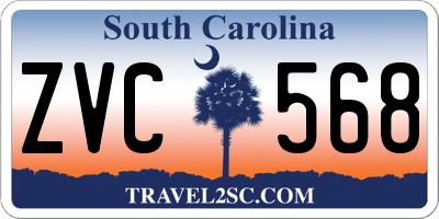 SC license plate ZVC568