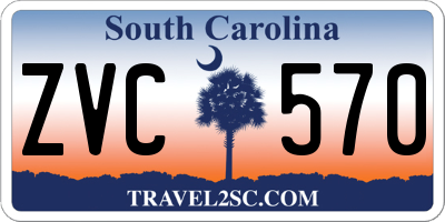 SC license plate ZVC570