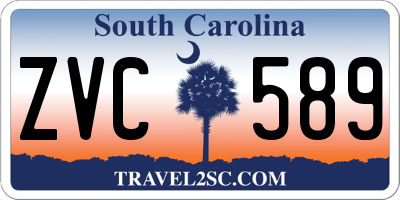 SC license plate ZVC589