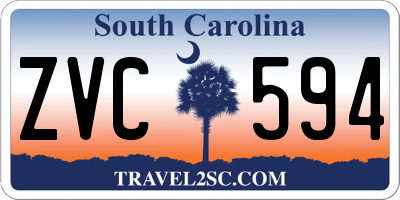 SC license plate ZVC594