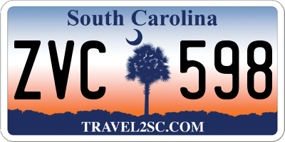 SC license plate ZVC598