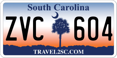 SC license plate ZVC604