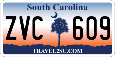 SC license plate ZVC609