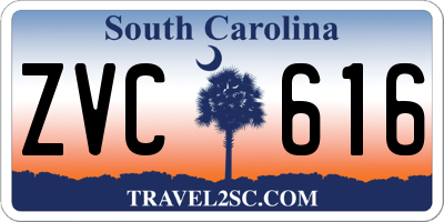 SC license plate ZVC616