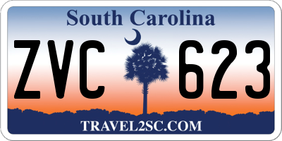 SC license plate ZVC623