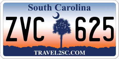 SC license plate ZVC625