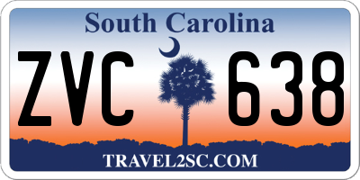 SC license plate ZVC638