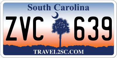 SC license plate ZVC639