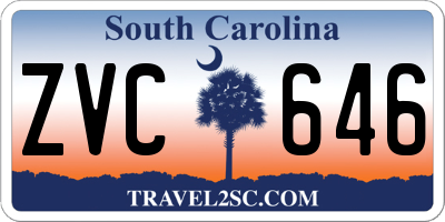SC license plate ZVC646