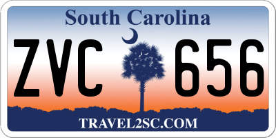 SC license plate ZVC656