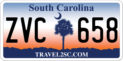 SC license plate ZVC658