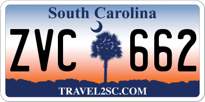 SC license plate ZVC662