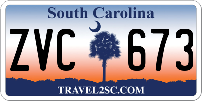 SC license plate ZVC673