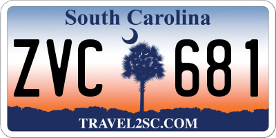 SC license plate ZVC681