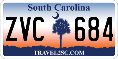 SC license plate ZVC684