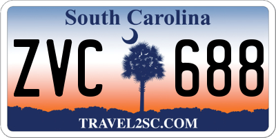 SC license plate ZVC688