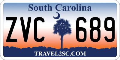 SC license plate ZVC689